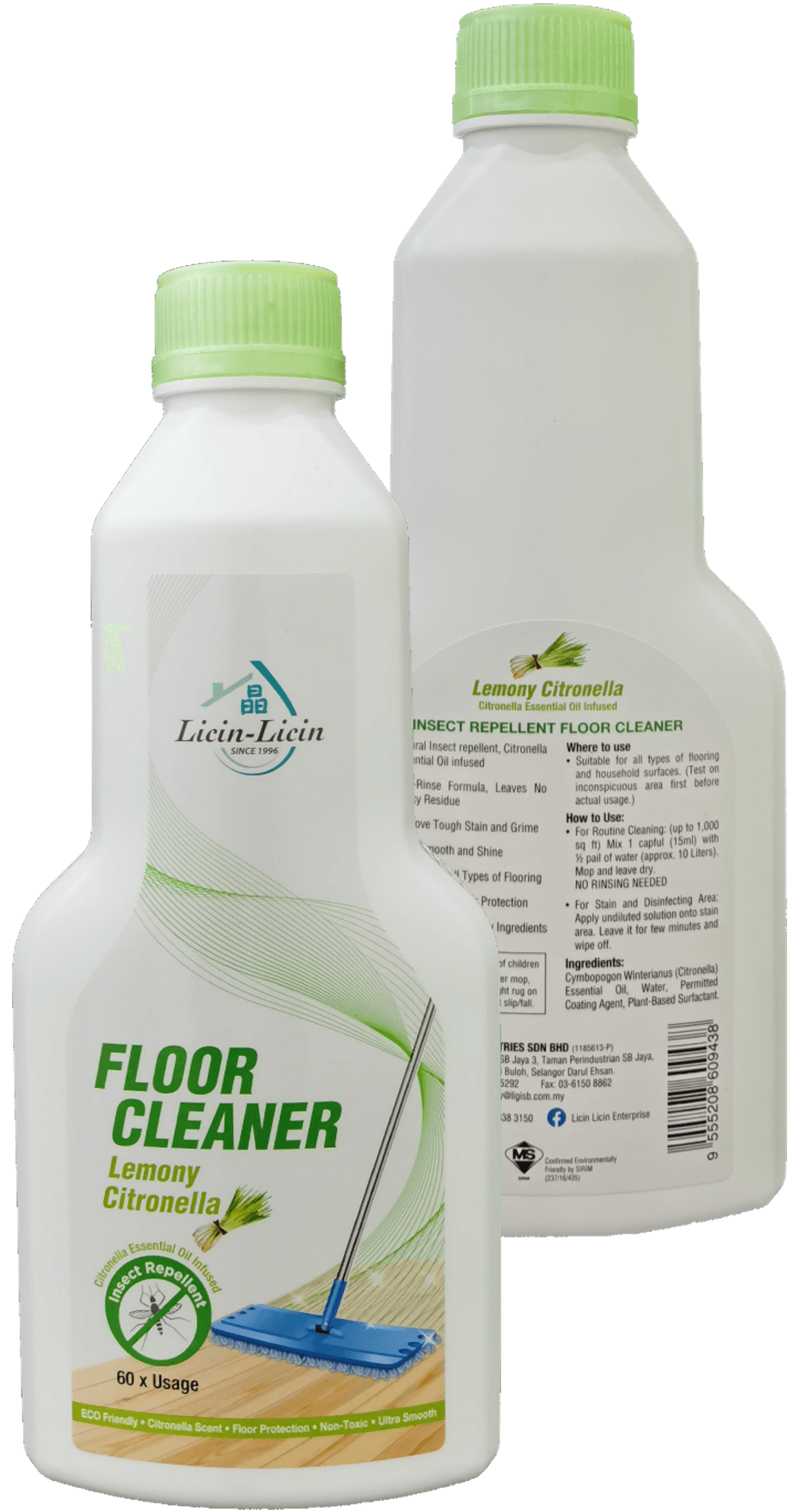 Licin-Licin Floor Cleaner Lemony Citronella 900 ml